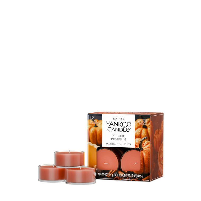 Spiced Pumpkin Scented Tea Light Candles J8
