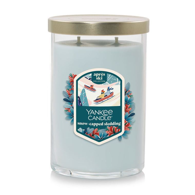 Snow-Capped Sledding Large Tumbler Candle H7