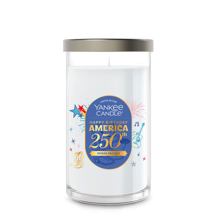Denim Dreams Medium Pillar Candle S7