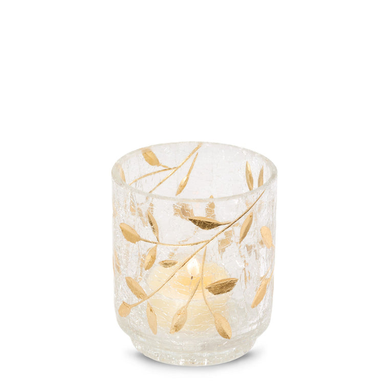 Gold Blossom Tea Light Candle Holder O1