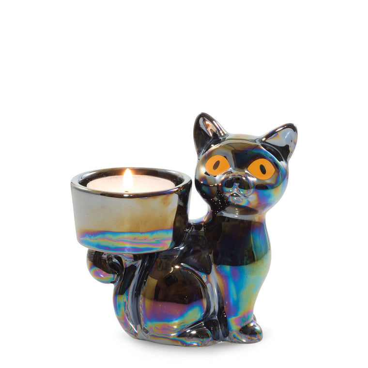 Twilight Whiskers Tea Light Candle Holder D2