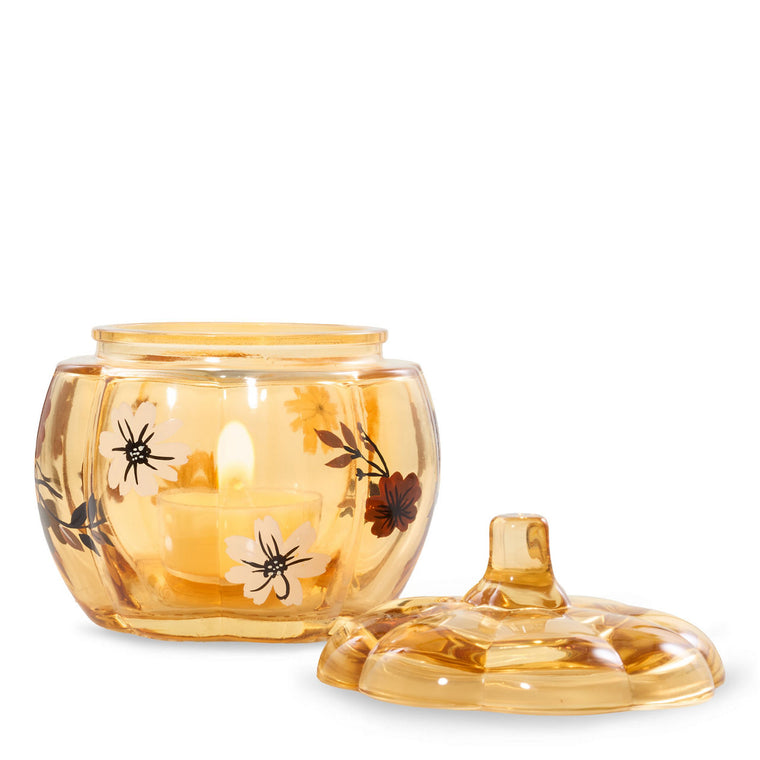 Flower Pumpkin Tea Light Candle Holder T0