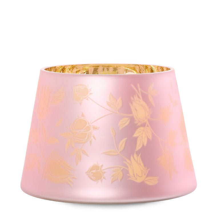 Roselle Etched Jar Candle Shade O9